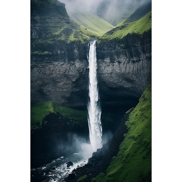 Waterfall painting Print